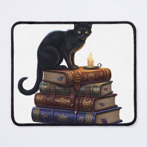 Item preview, Black Cat Spellbook Stack designed and sold by IllumeInk.