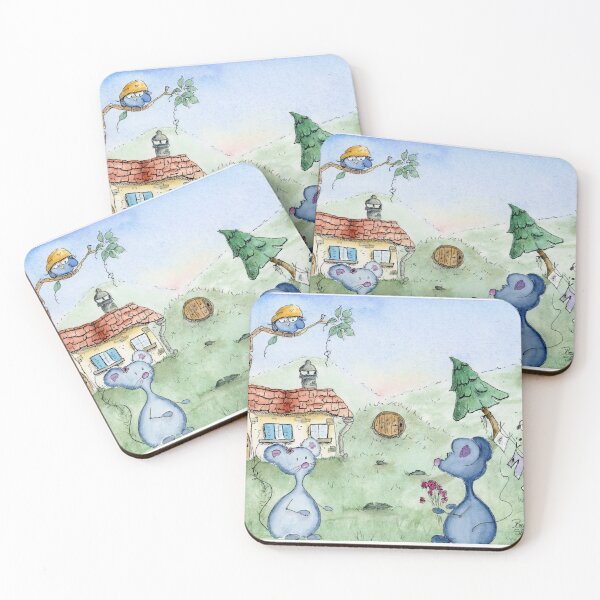 Item preview, Little Mouse offers flowers to Mouse designed and sold by plume de souris.