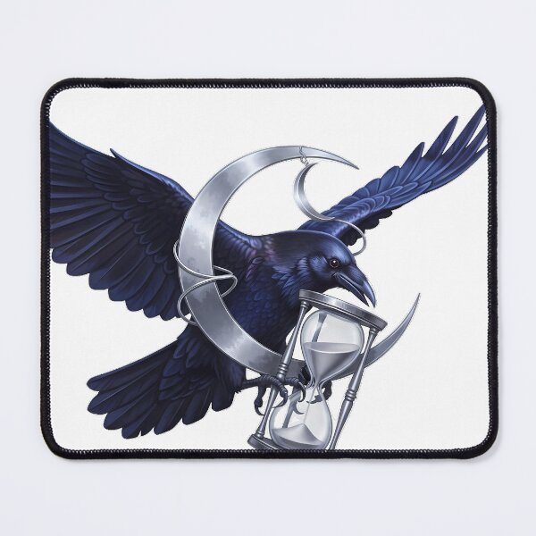 Item preview, Raven Silver Hourglass Moon designed and sold by IllumeInk.