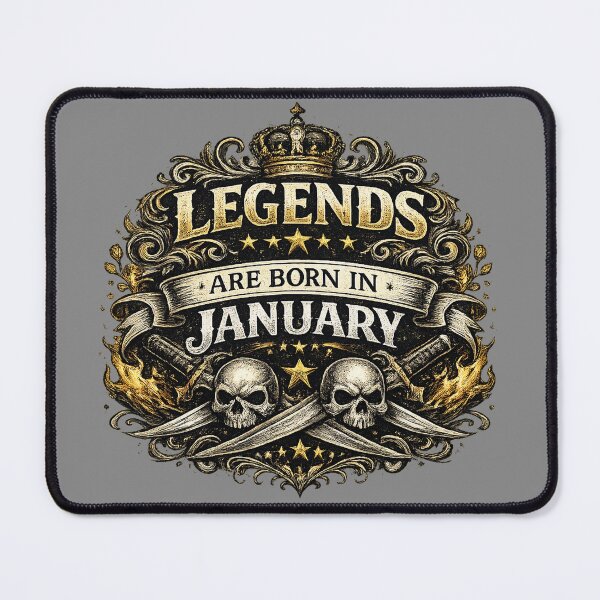 Item preview, Legends Are Born In January Vintage Masculine Typography Design | January Birthday Gift for Men designed and sold by Szapeee.
