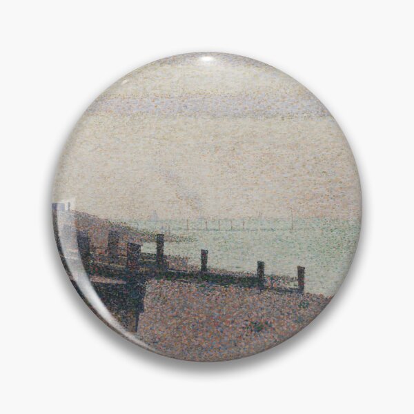 Item preview, Evening Honfleur by Georges Seurat: Neo Impressionist Coastal Fine Art Print designed and sold by artofuniverse.