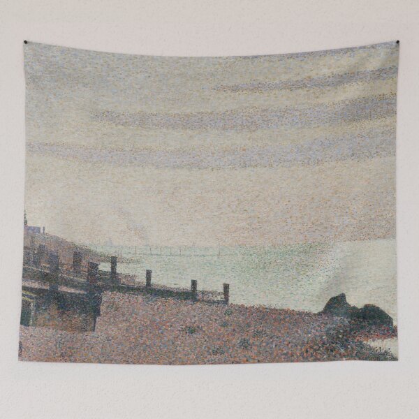 Item preview, Evening Honfleur by Georges Seurat: Neo Impressionist Coastal Fine Art Print designed and sold by artofuniverse.