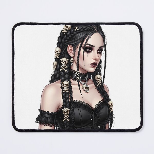 Item preview, Gothic Girl Skull Charms designed and sold by IllumeInk.