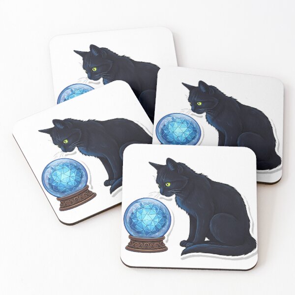 Item preview, Black Cat Crystal Ball designed and sold by IllumeInk.