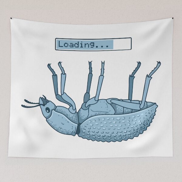 Item preview, System Rebooting Blue Death Feigning Beetle designed and sold by Petzzz.
