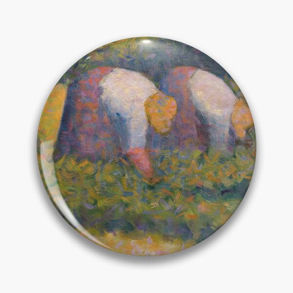 Item preview, Farm Women at Work by Georges Seurat: Neo Impressionist Fine Art Poster designed and sold by artofuniverse.