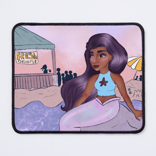Item preview, Pastel mermaid on a rock - hand drawn art designed and sold by StudioSamanthaa.