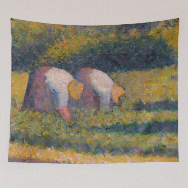 Item preview, Farm Women at Work by Georges Seurat: Neo Impressionist Fine Art Poster designed and sold by artofuniverse.