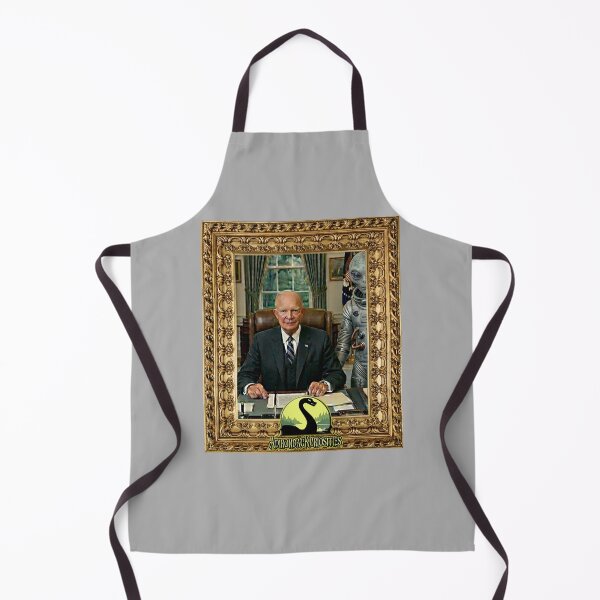 Item preview, Eisenhower with alien in gold frame designed and sold by AdirondacKuriosities.