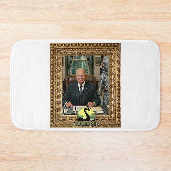 Item preview, Eisenhower with alien in gold frame designed and sold by AdirondacKuriosities.