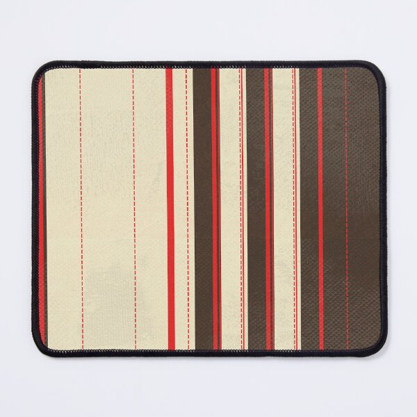 Item preview, Vintage stripe pattern earthy tones with red accents designed and sold by WildHugeDot.