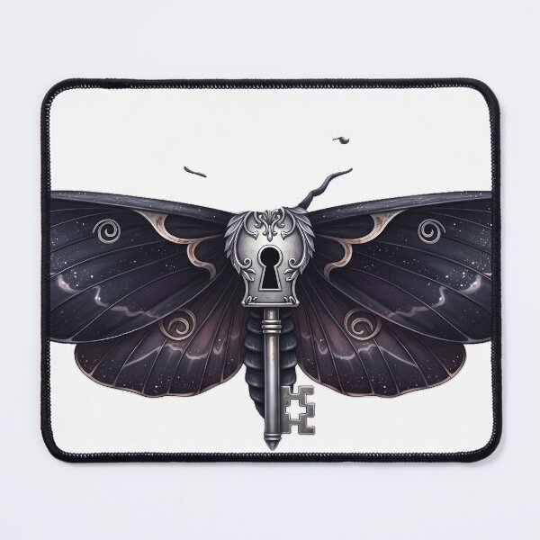 Item preview, Gothic Moth Silver Keyhole designed and sold by IllumeInk.