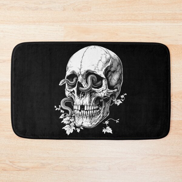 Item preview, A detailed skull with snakes weaving through it – dark, bold, and perfect for gothic and tattoo lovers. designed and sold by nbg2012.