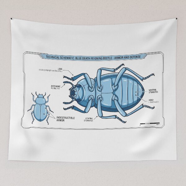 Item preview, Indestructible Blueberry Tank Blue Death Feigning Beetle designed and sold by Petzzz.