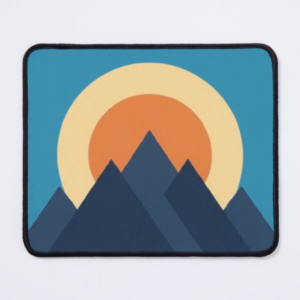 Item preview, Geometric Sunrise Mountains – Minimalist Landscape Design designed and sold by Dogandesighn.