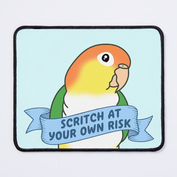 Item preview, Scritch At Your Own Risk - White bellied Caique designed and sold by FandomizedRose.