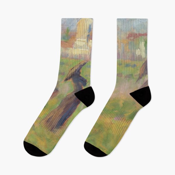 Item preview, Figures in a Landscape by Georges Seurat: Neo Impressionist Fine Art Print designed and sold by artofuniverse.