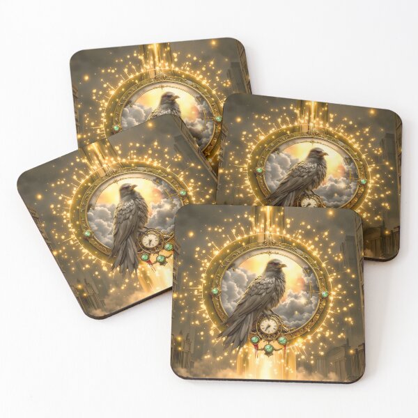 Item preview, Timekeeper Raven – Gothic Clockwork Guardian of Time designed and sold by nicky2342.