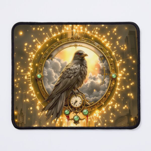 Item preview, Timekeeper Raven – Gothic Clockwork Guardian of Time designed and sold by nicky2342.