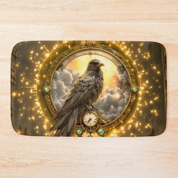 Item preview, Timekeeper Raven – Gothic Clockwork Guardian of Time designed and sold by nicky2342.