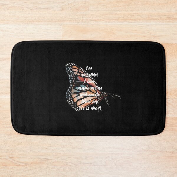 Item preview, Butterfly, silhouette, I’m possible I can renew refine and create what my life is about designed and sold by DebbieJoyArt.