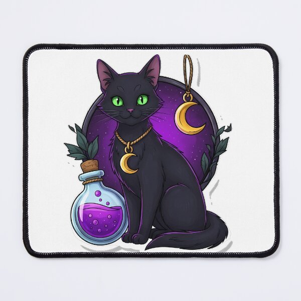 Item preview, Black Cat Potion Companion designed and sold by IllumeInk.