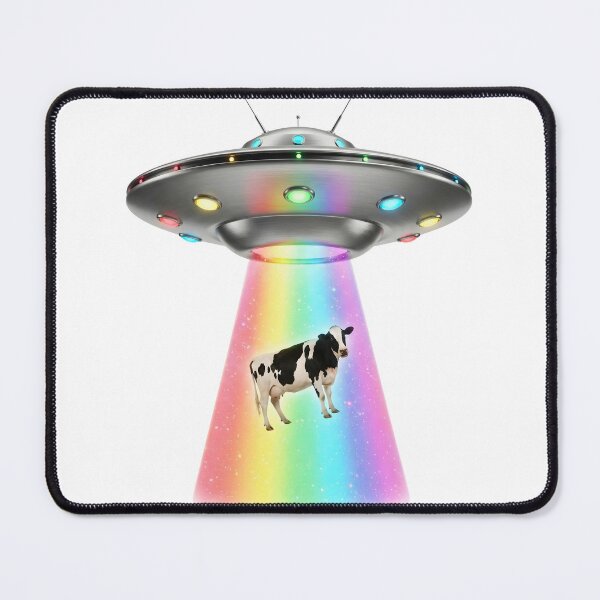 Item preview, funny retro ufo cow abduction designed and sold by ArtivioShop.