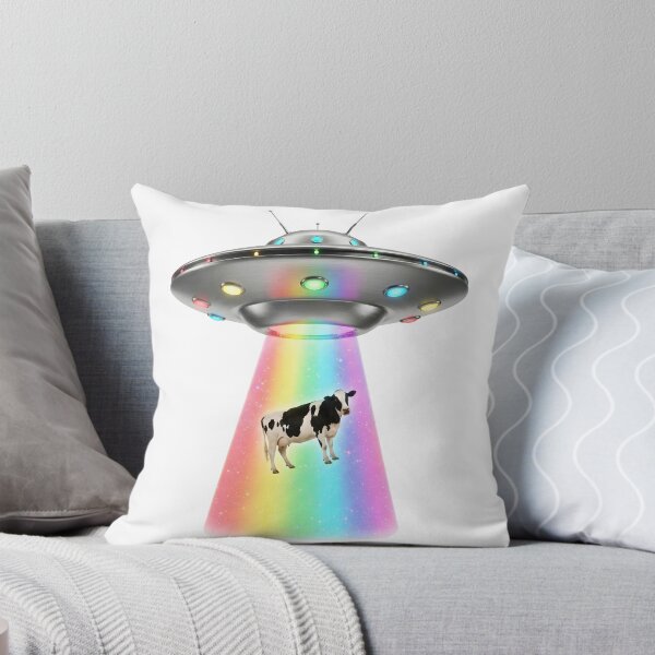 Item preview, funny retro ufo cow abduction designed and sold by ArtivioShop.
