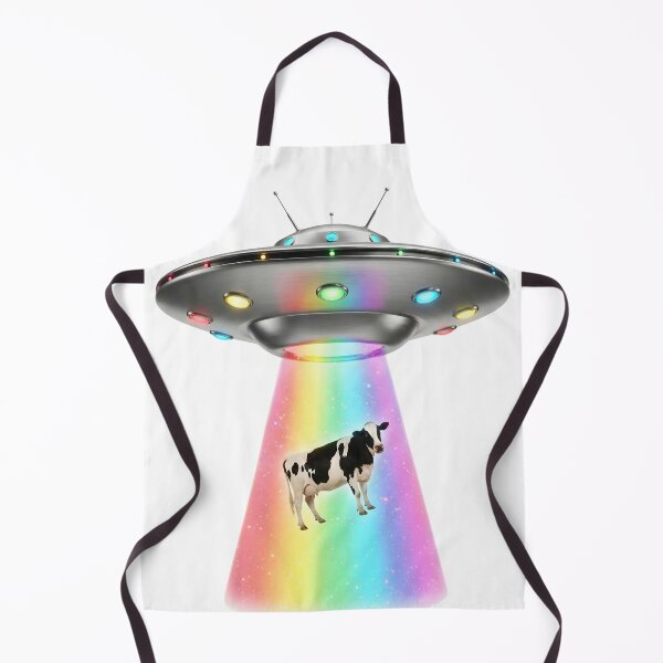 Item preview, funny retro ufo cow abduction designed and sold by ArtivioShop.