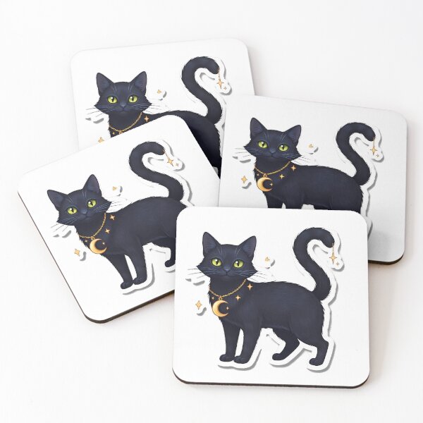 Item preview, Black Cat Crescent Charm designed and sold by IllumeInk.