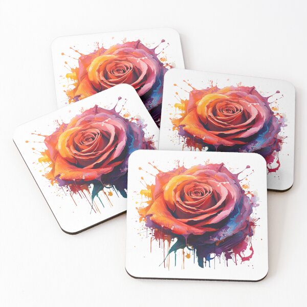 Item preview, Splash paint rose designed and sold by uunaa.