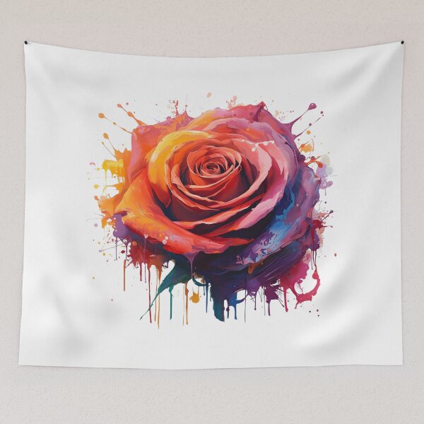 Item preview, Splash paint rose designed and sold by uunaa.