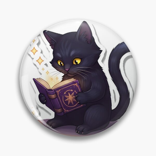 Item preview, Black Cat Purple Spellbook designed and sold by IllumeInk.