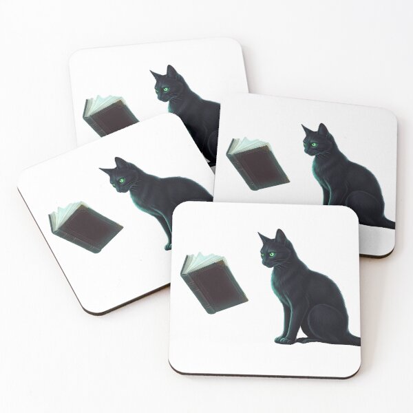 Item preview, Haunted Library Black Cat designed and sold by IllumeInk.