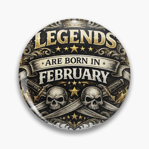 Item preview, Legends Are Born In February Vintage Masculine Typography Design | February Birthday Gift for Men designed and sold by Szapeee.