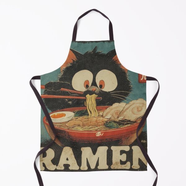 Item preview, Ramen Cat Japanese Funny Graphic Tees Kawaii Cat Anime Gifts designed and sold by GrinGalore.