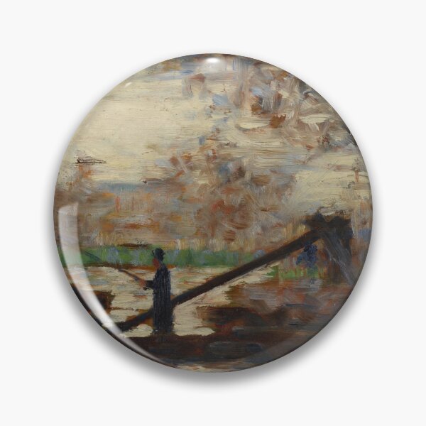 Item preview, Fisherman in a Moored Boat by Georges Seurat: Neo Impressionist Wall Art designed and sold by artofuniverse.