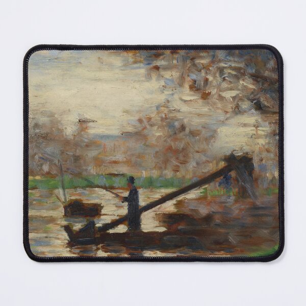 Item preview, Fisherman in a Moored Boat by Georges Seurat: Neo Impressionist Wall Art designed and sold by artofuniverse.
