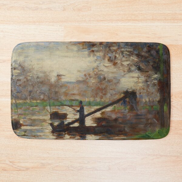 Item preview, Fisherman in a Moored Boat by Georges Seurat: Neo Impressionist Wall Art designed and sold by artofuniverse.