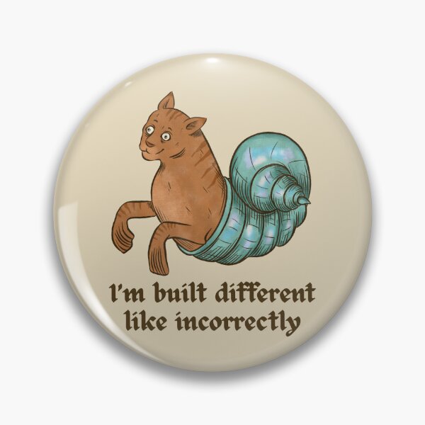 Item preview, funny medieval cat seashell - i'm built different designed and sold by CoolKittyCat8.