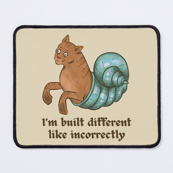 Item preview, funny medieval cat seashell - i'm built different designed and sold by CoolKittyCat8.