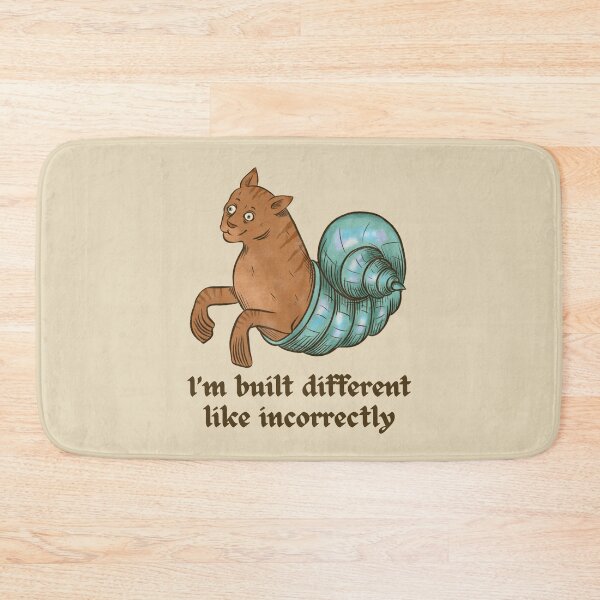 Item preview, funny medieval cat seashell - i'm built different designed and sold by CoolKittyCat8.