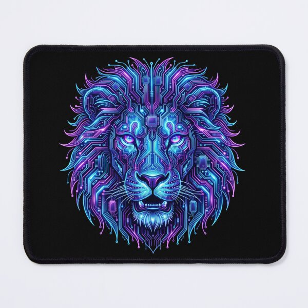 Item preview, Neon Circuit Lion designed and sold by Stickersdevelop.