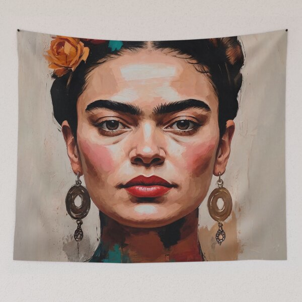 Item preview, Portrait of Frida Kahlo with roses designed and sold by paulrommer.