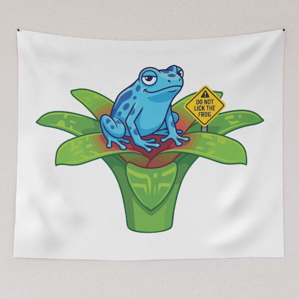 Item preview, Please Do Not Lick The Poison Dart Frog Warning designed and sold by Petzzz.