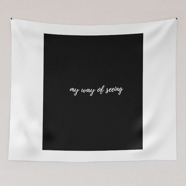 Item preview, Minimal Typography Quote "My Way of Seeing" White Text on Black Background designed and sold by onubi.
