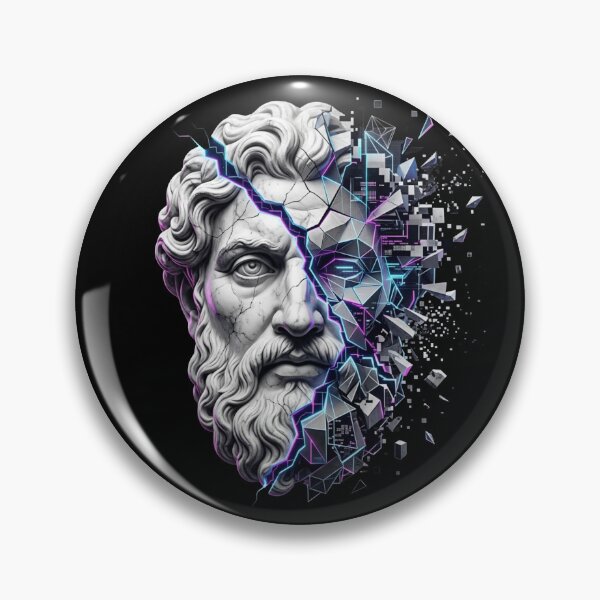 Item preview, Broken Statue (Glitch Aesthetic) designed and sold by Stickersdevelop.