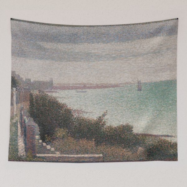 Item preview, Grandcamp Evening by Georges Seurat: Neo Impressionist Coastal Art Print designed and sold by artofuniverse.
