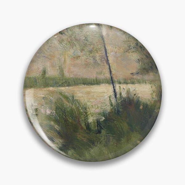 Item preview, Grassy Riverbank by Georges Seurat: Neo Impressionist Landscape Poster designed and sold by artofuniverse.