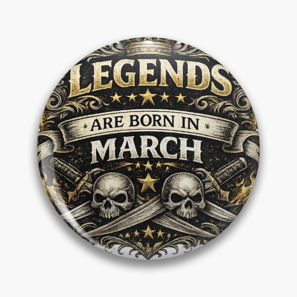 Item preview, Legends Are Born In March Vintage Masculine Typography Design | March Birthday Gift for Men designed and sold by Szapeee.